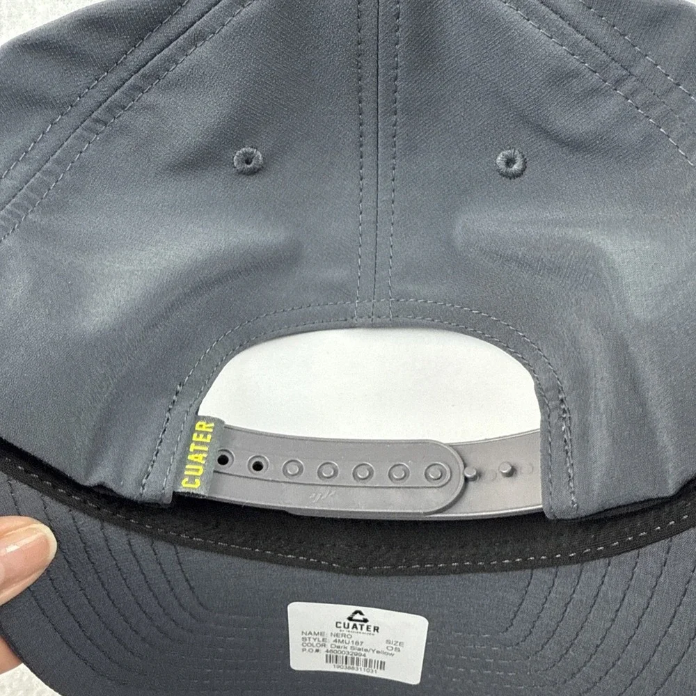 Travis Mathew Cuater Golf Flexfit Tech 110 I One‎ Ten Gray Yellow Snapback NWT